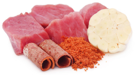 Raw beef with spices