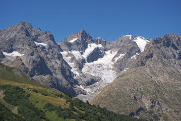 Fototapeta na wymiar Glacier de l'Homme - Massif de La Meije