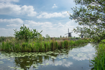 Obraz premium les moulins de kinderdijk - pays bas