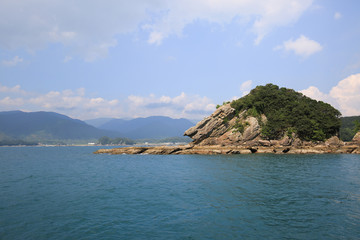 Naklejka premium 高知県土佐清水市 見残し海岸 獅子岩