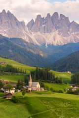 Santa Maddalena village in front of the Odle Dolomites Group