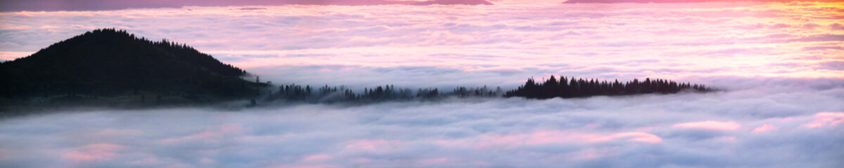 misty sea Carpathians