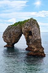 Fototapeta premium Sunshine and Villahormes Rock Cliffs, Spain.