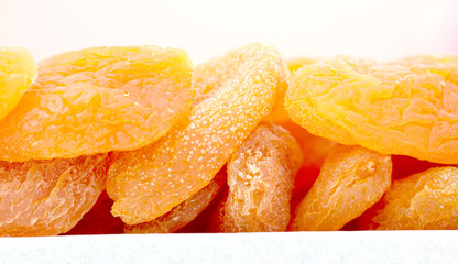 dried apricots ,macro studio shot