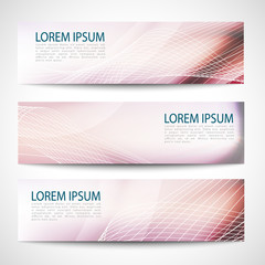 Fototapeta premium Abstract header red wave white vector design