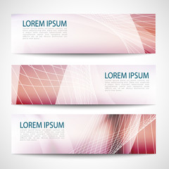 Fototapeta premium Abstract header red wave white vector design