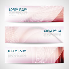 Fototapeta premium Abstract header red wave white vector design