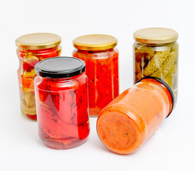 Traditional Macedonian preserved food for winter food. homemade product