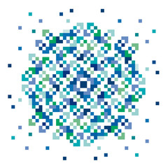 Vector concept of network, pixel on white background