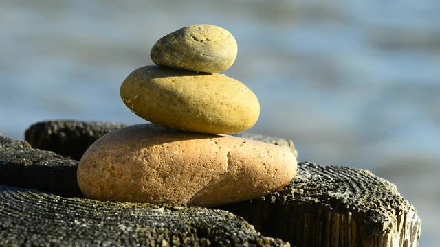 Zen Steine am Strand