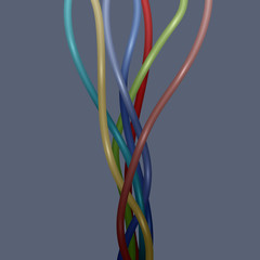 Color Wire Background. Vector Illustration
