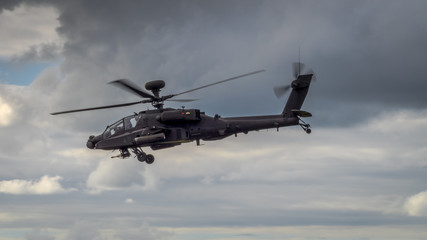 Fototapeta na wymiar Apache helicopter in flight