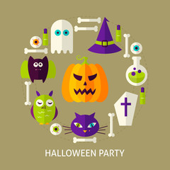 Halloween Party Greeting Card