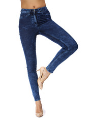 Female body part denim jeans