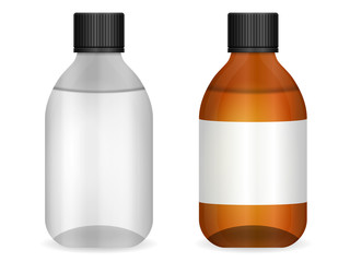 Glass medical bottle set