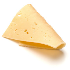 cheese slice isolated on white background cutout