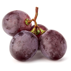 Red grape berry bunch isolated on white background cutout