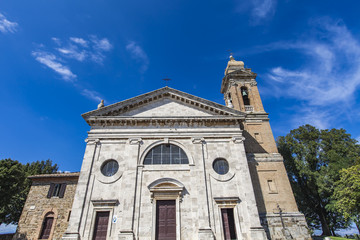 Fototapeta na wymiar Church Santa Maria del Soccorso in Montalcino