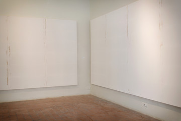 Gallery under construction, empty room concept
