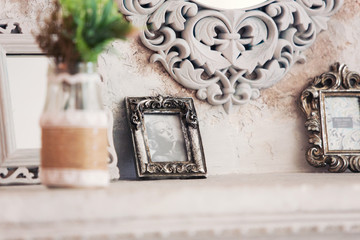 frame with the photo in a retro style