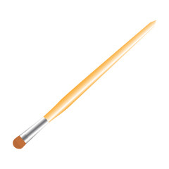 natural eye shadow brush wooden vector illustration