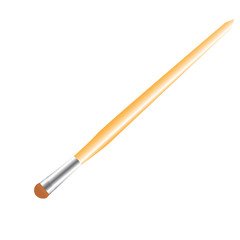 small natural eye shadow brush wooden vector illustration