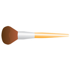 makeup powder brush blush brown vector illustration