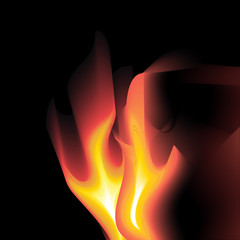 Vector of bright flames
