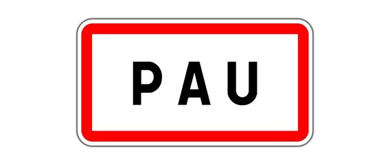 PAU panneau entrée agglomération
