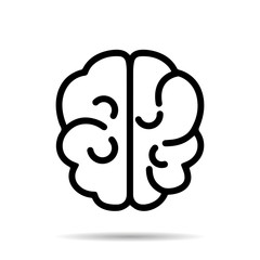 Brain icons. Brain logo silhouette design vector illustration. Idea concept. Brain logotype icon logo
