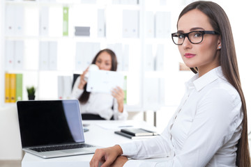 Fototapeta premium Two managers in the office