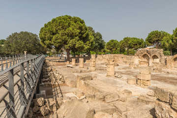 Fototapeta na wymiar Фрагмент археологического парка в Пафосе, Кипр.