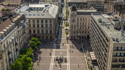 Aerial shot from Saint Istvan Basilica observation deck
