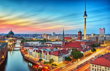 Wall murals Central-Europe Berlin Skyline