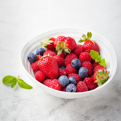 Mix fresh berries blueberry, strawberry, raspberry
