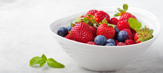 Mix fresh berries blueberry, strawberry, raspberry