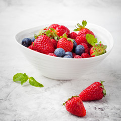 Mix fresh berries, blueberry strawberry, raspberry