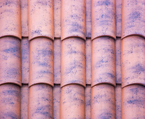 Metal tile roof useful for background or pattern