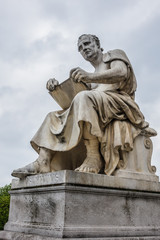 Fototapeta na wymiar Greek, Roman historians on Austrian Parliament. Vienna, Austria.