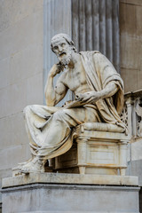 Greek, Roman historians on Austrian Parliament. Vienna, Austria.