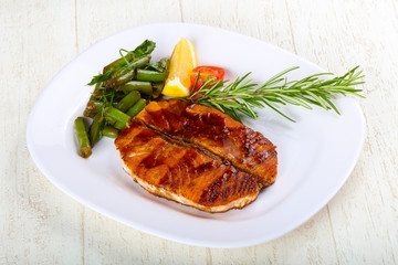 Grilled salmon