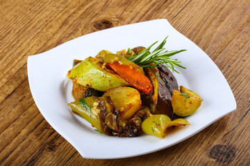 Baked vegetables