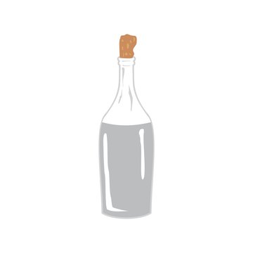 Vector image. Vodka, moonshine in the bottle