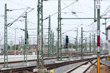 Gleisanlage im Bahnhof