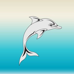 The dolphin. Vector illustration