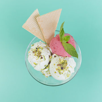 Pistachio & Strawberry Sorbet