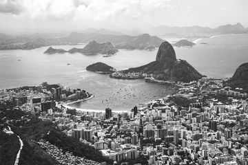 Raamstickers Rio de Janeiro in zwart-wit © kbarzycki