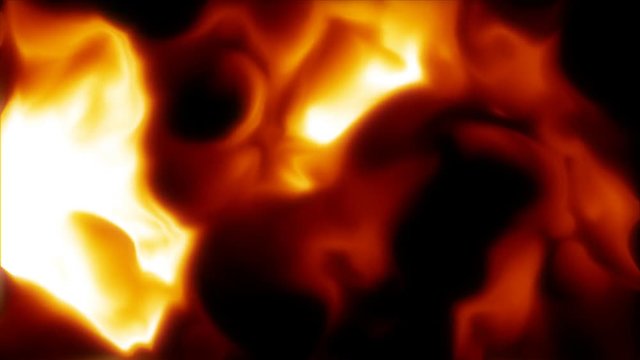 A 20 second loop of abstract fire over black.
