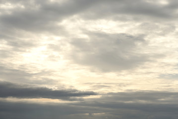 Cloud sky at sunset.