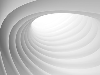 Obraz premium Abstract Architecture Tunnel White Background
